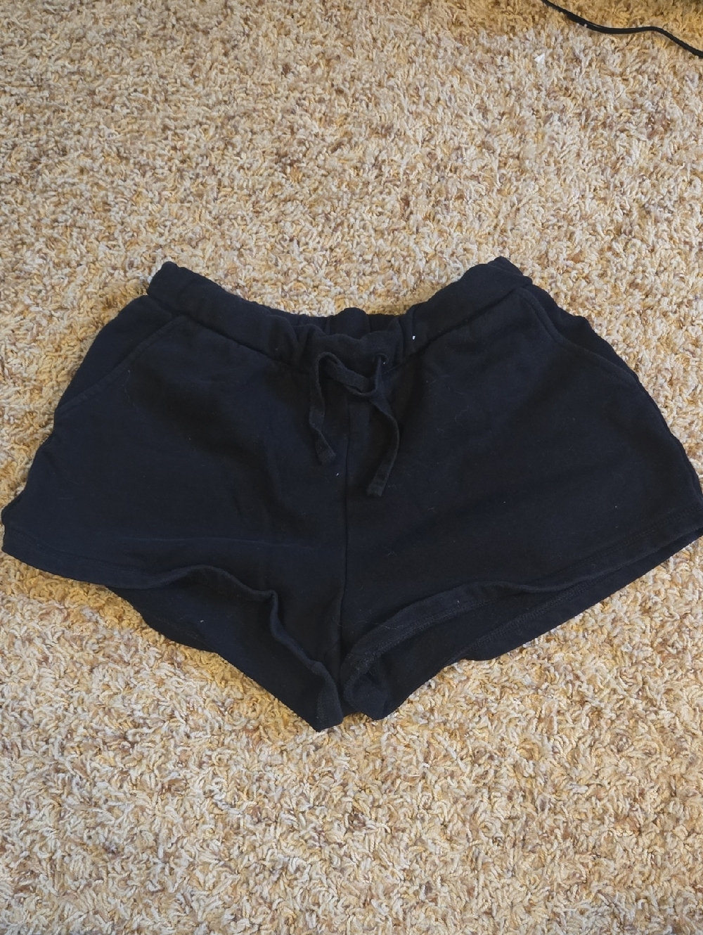 Women’s Black Drawstring Lounge Shorts